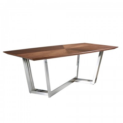 Masa dining eleganta design LUX Walnut Veneered 220x110cm