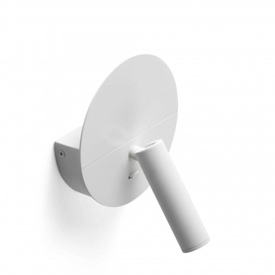 Aplica cu reader LED minimalista cu USB charger DUAS White