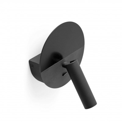 Aplica cu reader LED minimalista cu USB charger DUAS Black