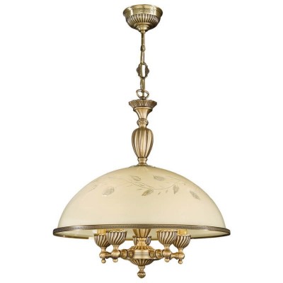 Lustra din alama cu sticla decorata design italian D-48cm 6208