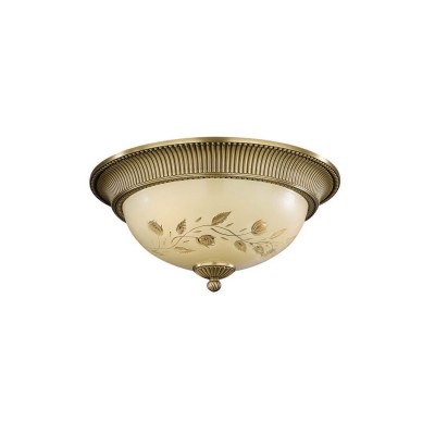 Plafoniera din alama cu sticla decorata design italian D-40cm 6208