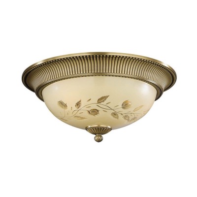 Plafoniera din alama cu sticla decorata design italian D-50cm 6208