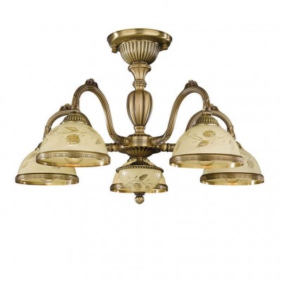 Lustra aplicata din alama cu sticla decorata design italian 5 6208