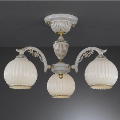 Lustra aplicata cu 3 brate clasica design italian din sticla de fildes 9670