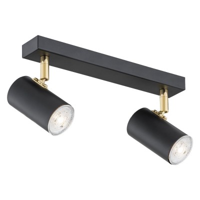 Plafoniera cu 2 spoturi design minimalist LAGOS negru