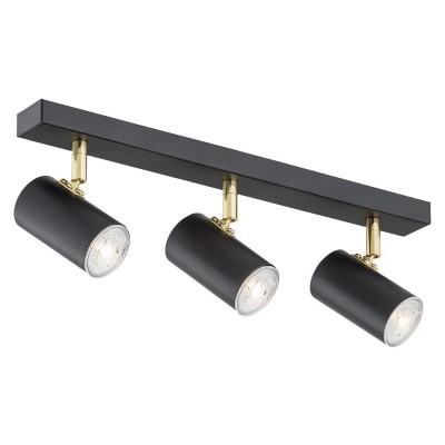Plafoniera cu 3 spoturi design minimalist LAGOS negru