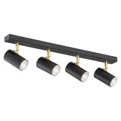 Plafoniera cu 4 spoturi design minimalist LAGOS negru