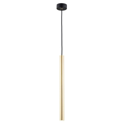 Pendul LED tubular design modern minimalist SICILIA negru/auriu