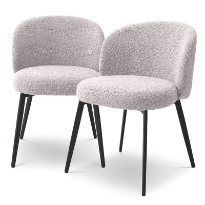 Set de 2 scaune design LUX Lloyd, boucle gri