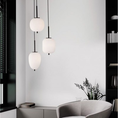 Lustra cu 3 pendule modern Lato negru