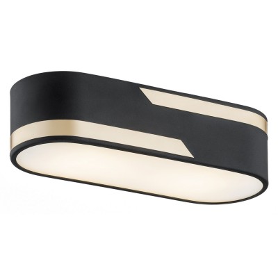 Plafoniera metalica design modern TONI 30cm negru/auriu