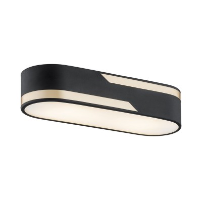 Plafoniera metalica design modern TONI 50cm negru/auriu