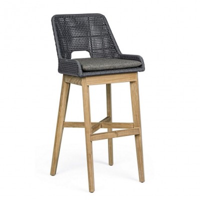 Set de 2 scaune bar pentru exterior design modern HESPERIA SLATE