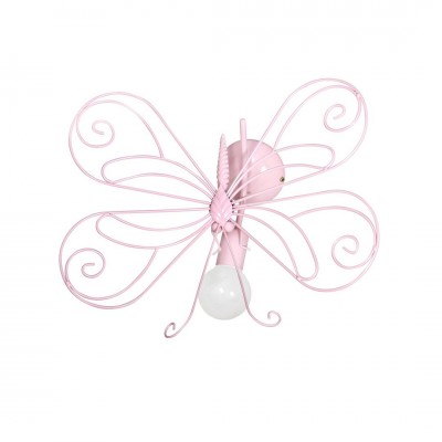 Aplica de perete pentru camera copii / tineret BUTTERFLY 2 roz
