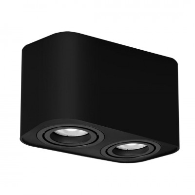 Plafoniera cu spoturi aplicate design minimalist Kobald negru mat