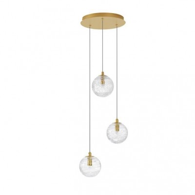 Lustra moderna cu 3 Pendule design decorativ COEN auriu 