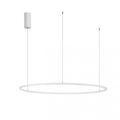 Lustra LED suspendata design modern circular TARQUIN D-100cm alba