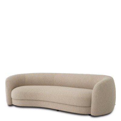 Canapea curbata design LUX Blaine, boucle sand