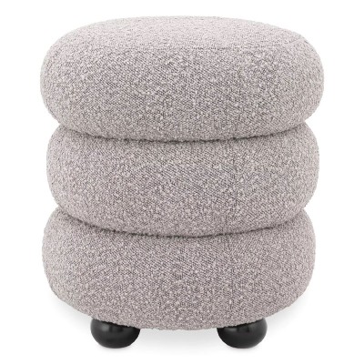 Taburete elegant design LUX Tulum, Boucle grey 