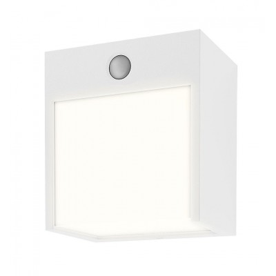 Aplica de perete pentru iluminat exterior cu senzor de miscare IP54 Balimo alb mat