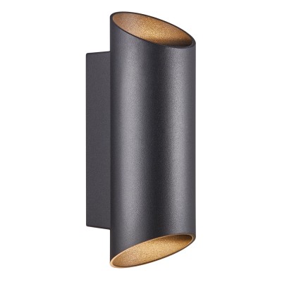 Aplica Up & Down de perete pentru iluminat exterior IP54 Nico round 22 negru