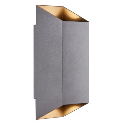 Aplica Up & Down de perete pentru iluminat exterior IP54 Nico square 22 antracit