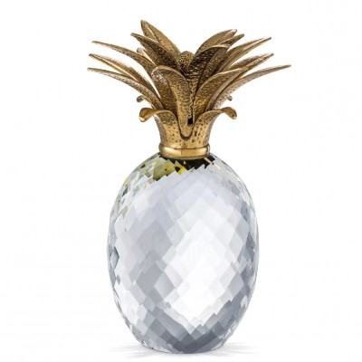 Vas depozitare, obiect decorativ design LUX Pineapple alama antic/ sticla