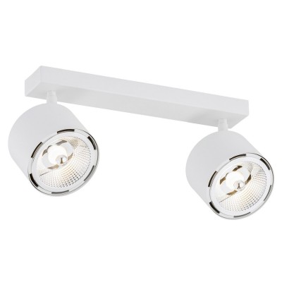 Plafoniera cu 2 spoturi directionabile design modern Clevland alb