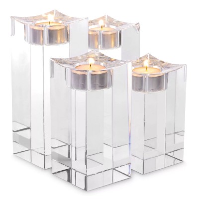 Set de 4 suporturi pentru lumanari Giancarlo high