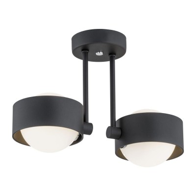 Plafoniera cu 2 spoturi design minimalist Massimo plus negru