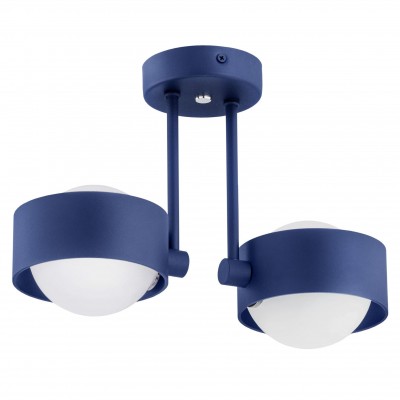 Plafoniera cu 2 spoturi design minimalist Massimo plus albastru