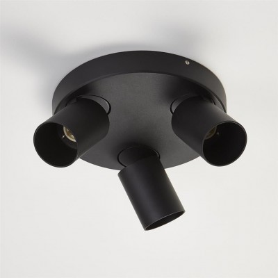 Corp aplicat cu 3 spoturi directionabile Moon 3 Bar, negru