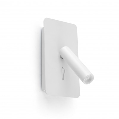 Aplica cu reader LED minimalista cu USB charger SUAU White