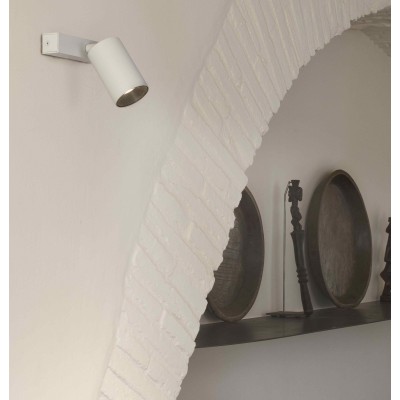 Aplica perete / tavan cu spot directionabil design modern STAN 1L alba