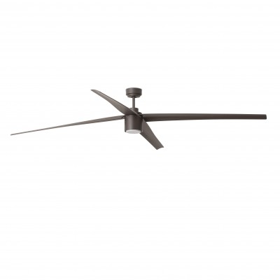 Lustra LED cu Ventilator si telecomanda design modern extra large ATTOS maro