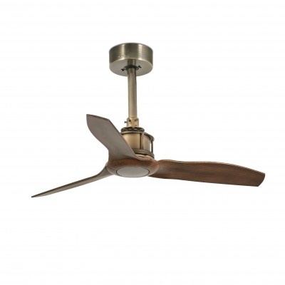 Ventilator de tavan cu telecomanda design modern JUST FAN alama antic / lemn nuc