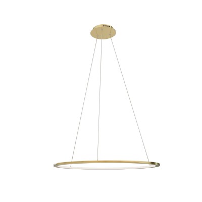 Lustra suspendata LED dimabila design modern QUEEN auriu periat, 50cm