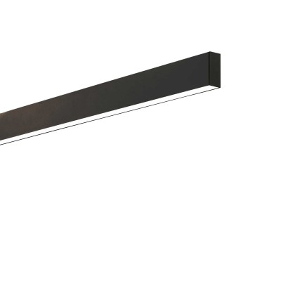 Lustra liniara cu lumina directa si indirecta STEEL WIDE Black 3000K