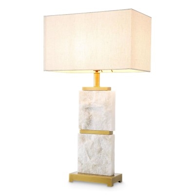 Veioza/ lampa de masa LUX cu baza din marmura Newton L