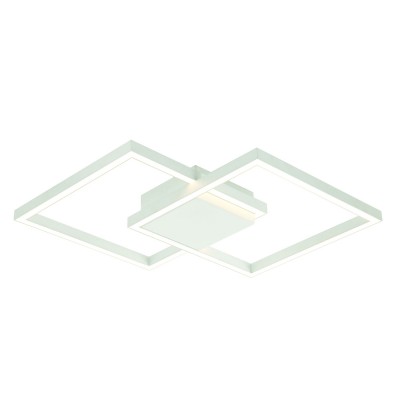 Lustra LED design modern geometric Erick alb