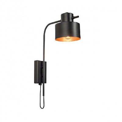 Aplica de perete design vintage Faco negru, cupru