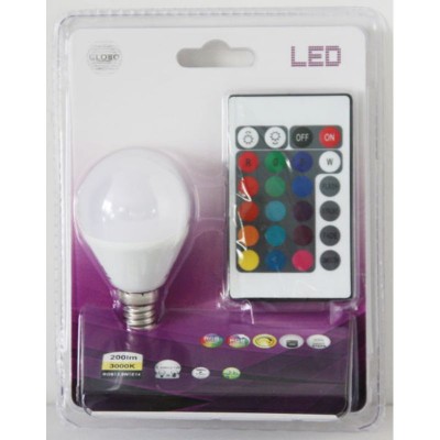 BEC cu telecomanda LED E14 RGBW 6W 2700K