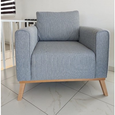 Fotoliu MILTON 1 SEATER LIGHT GREY