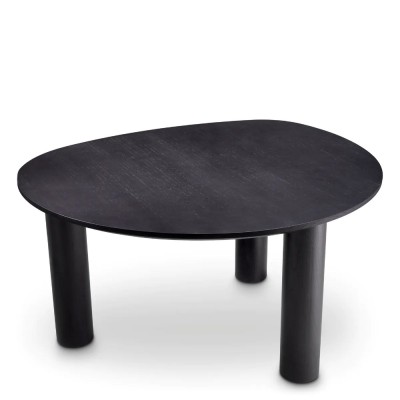 Masa dining moderna design LUX Lombardo negru 149x128cm