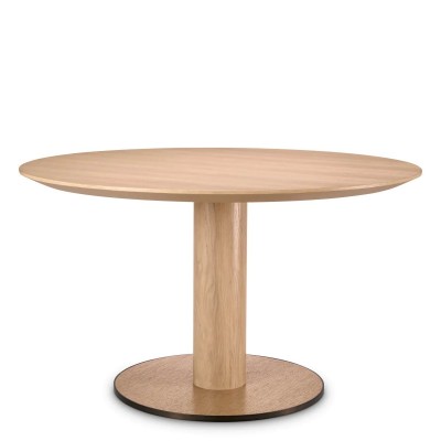 Masa rounda design LUX Astro 132cm, Natural oak