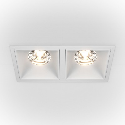 Spot LED incastrabil dimabil cu 2 surse de iluminat Alpha alb, 30W, 3000K