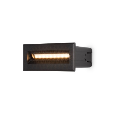 Spot LED incastrabil scari / perete exterior IP65 Bosca negru 13,7cm