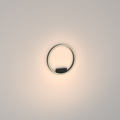 Plafoniera LED design modern Rim negru 40cm, 3000K