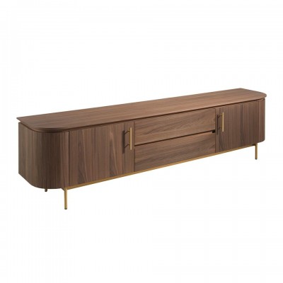 Comoda TV moderna design LUX Wood and Gold