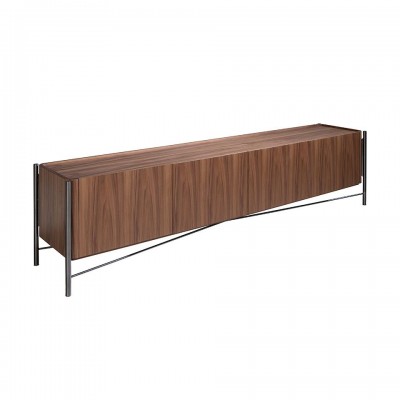 Comoda TV moderna design LUX Walnut and Black